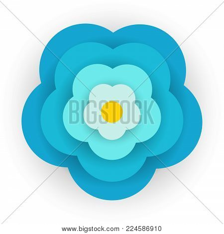 Abstract forget me not flower design. Vector illustration.