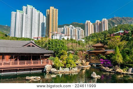 Nan Lian Garden, a Chinese Classical Garden in Hong Kong, China