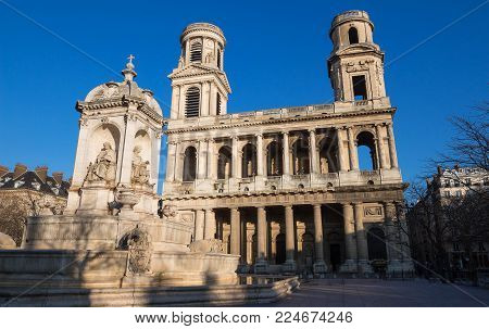The Saint Sulpice is a Roman Catholic church in Paris, on the east side of the place Saint Sulpice , in the Luxembourg quarter of the 6th arrondissement.It is the second largest church in the city.