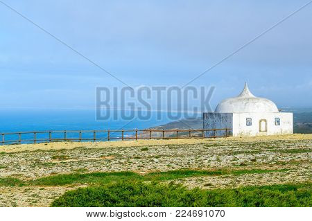 The Chapel of Ermida da Memoria in Cabo (cape) Espichel, Portugal