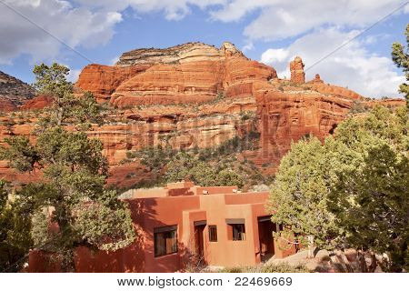 Boynton Red Rock Canyon budynek błękitne niebo Sedona w stanie Arizona