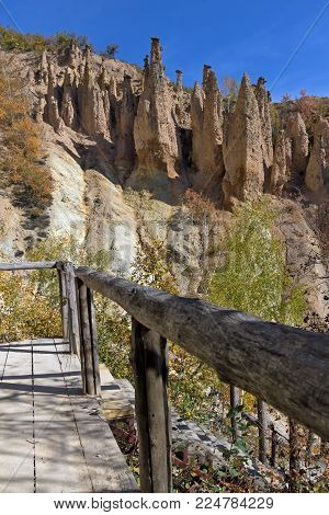 Amazing Autumn Landscape of Rock Formation Devil's town in Radan Mountain, Serbia