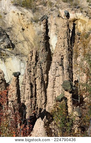 Amazing Autumn Landscape of Rock Formation Devil's town in Radan Mountain, Serbia