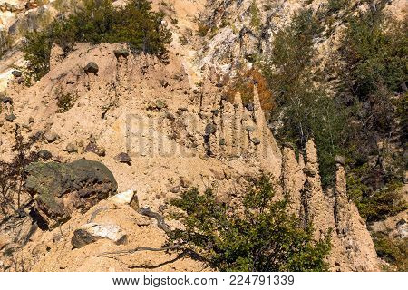 Amazing Autumn Landscape of Rock Formation Devil's town in Radan Mountain, Serbia