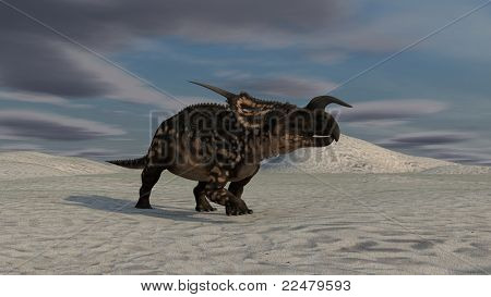 Einiosaurus en el desierto