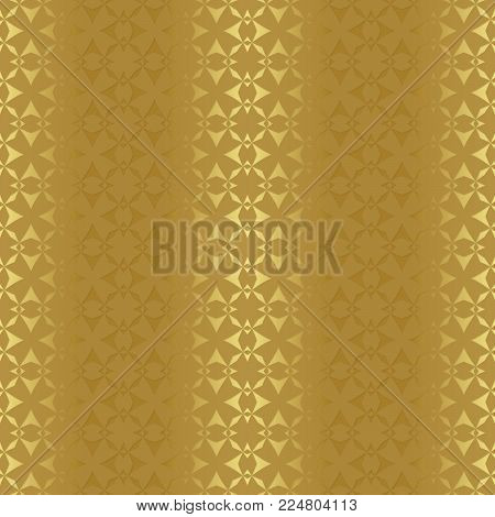 Gold metal foil with pattern.  Metallic color regular seamless pattern.  A gold background as an imitation of metal for printing.