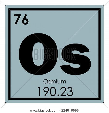 Osmium chemical element periodic table science symbol