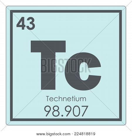 Technetium chemical element periodic table science symbol