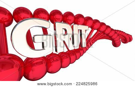 Grit DNA Hereditary Power Passion Determination 3d Illustration