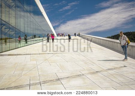 OSLO, NORWAY - JUNE, 2015 -Opera house in Oslo, Norway, conservatory of music