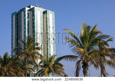 Lanzarote, Spain - January 20th 2018: A View Of The Arrecife Gran Hotel & Spa In Arrecife, Lanzarote
