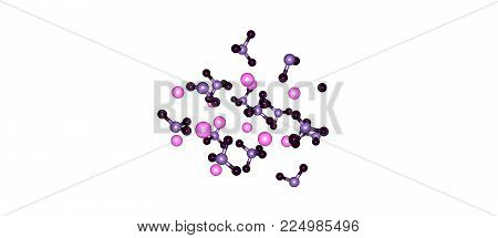 Molecular Structure Of Sodium Chloride On White Background