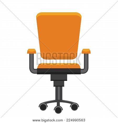 Modern office chair. Flat and solid design vector illustration.