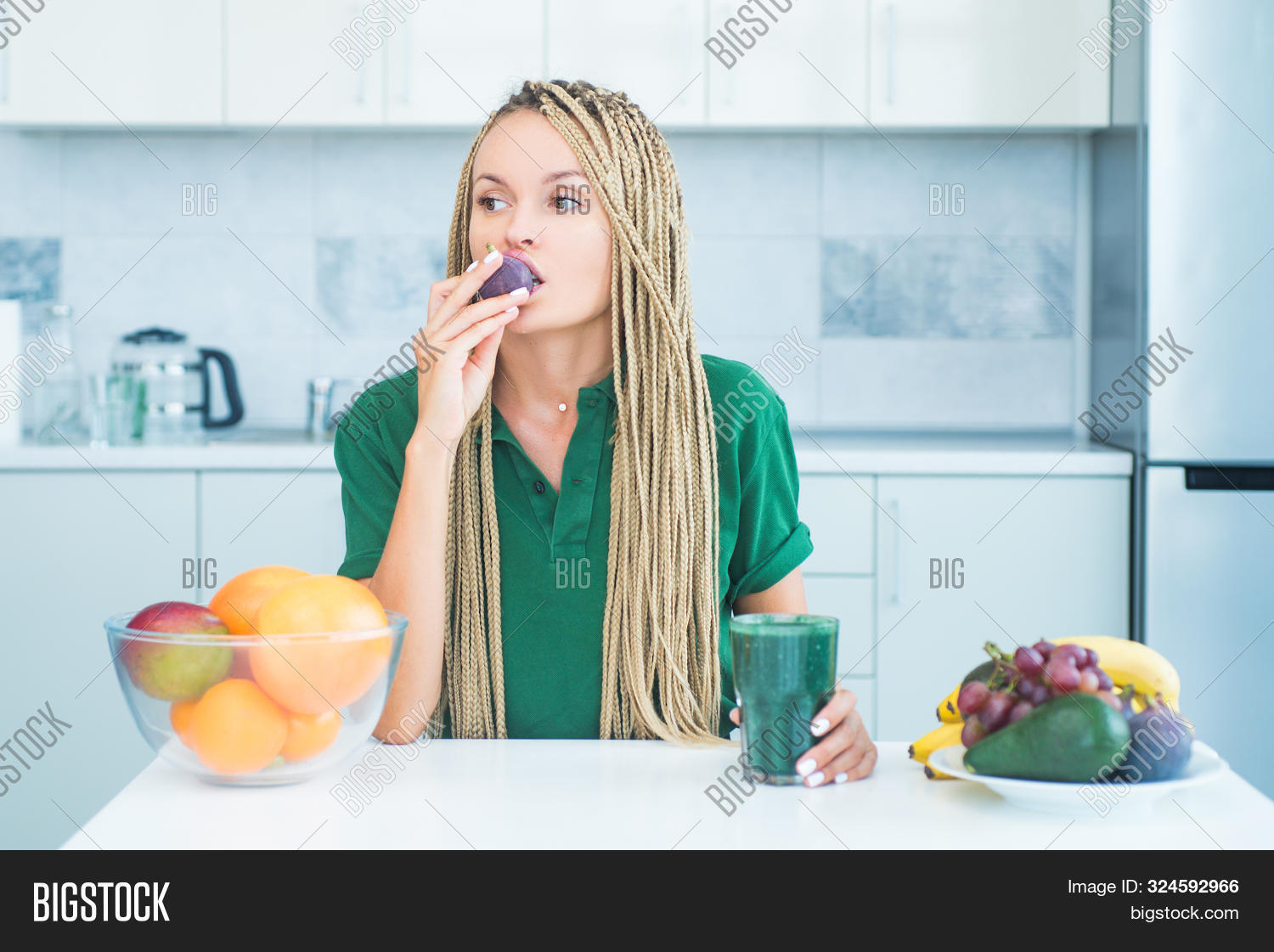 Woman Eat Fig. Diet Image & Photo (Free Trial) Bigstock