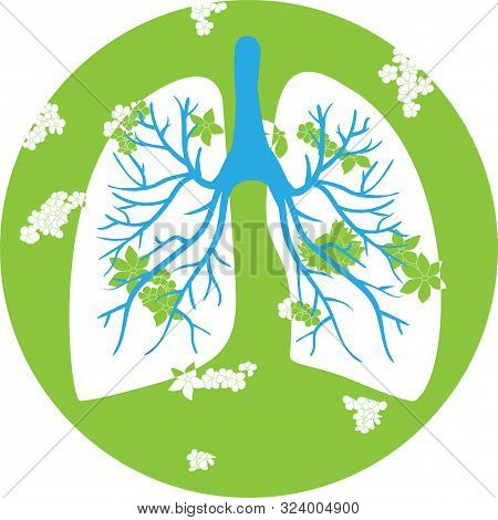 Blooming, Healthy Human Lungs. World-wide Day Against Pneumonia. The Fight Against Tuberculosis In M