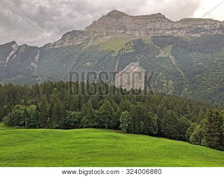Plattenberg Mountain Above The Oberseetal Valley And In The Glarus Alps Mountain Masiff, Nafels (näf