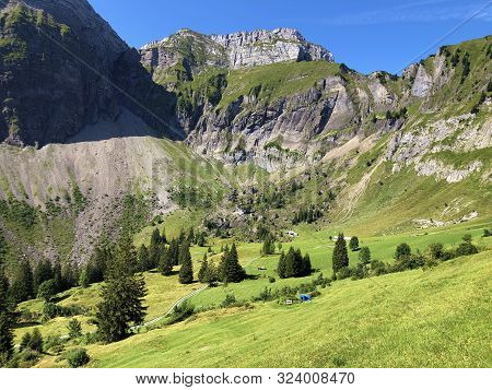 Schiberg Mountain Above The Oberseetal Valley And In The Glarus Alps Mountain Masiff, Nafels (näfels