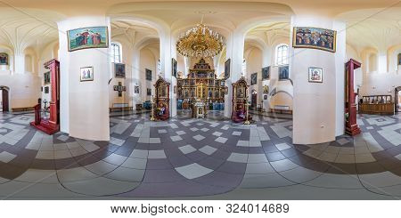 Novogrudok, Belarus - September, 2019: Full Seamless Hdri Panorama 360 Angle Degrees Inside Interior