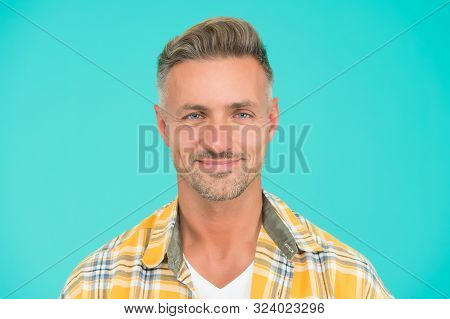 Kind Smile. Bristle And Facial Hair. Natural Beauty. Man Attractive Well Groomed Facial Hair. Barber