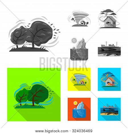 Vector Illustration Of Natural And Disaster Icon. Collection Of Natural And Risk Stock Vector Illust