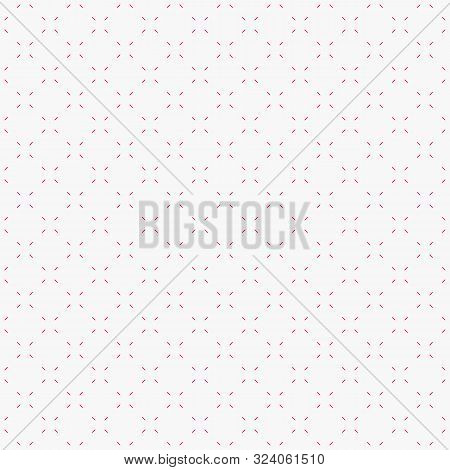 Vector Minimalistic Seamless Pattern. Subtle Pink And White Minimal Geometric Texture. Abstract Back