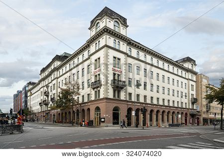 Stockholm, Sweden. September 2019.  A View Of The  Scandic Grand Central Hotel In The City Center