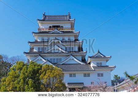 Fukuyama Castle With Sakura Blooming Season