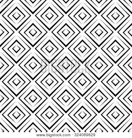 Black And White Vector Seamless Geometrical Pattern. Useful For Fabric, Scrapbook, Wallpaper, Wrappi