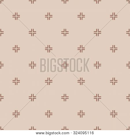 Simple Vector Geometric Seamless Pattern In Flat Style