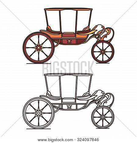 Old Carriage For Marriage, Wedding Vintage Chariot