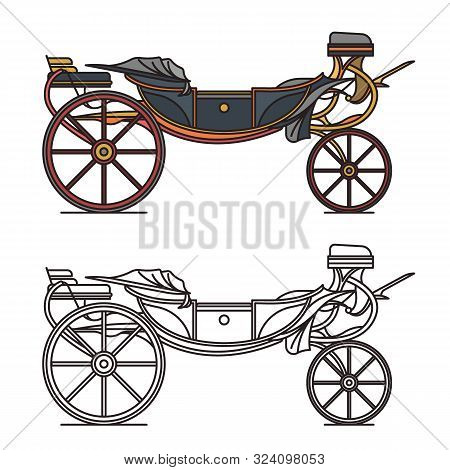 Retro Cab Or Vintage Carriage, Medieval Chariot