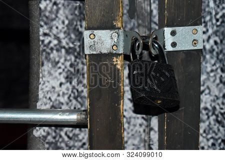The Safe Is Locked. Prison Private Cell. Metal Lock