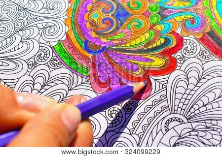 Art Therapy For Health. Pencil Drawing And Illustration.