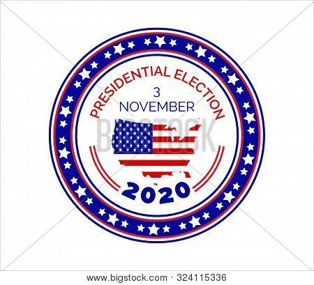 2020 United States Of American Presidential Election In November 3. Political Event Concept Vector.