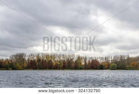 Autumn Scene With Red Yellow Brown And Orange Colors The Change Of Seasons