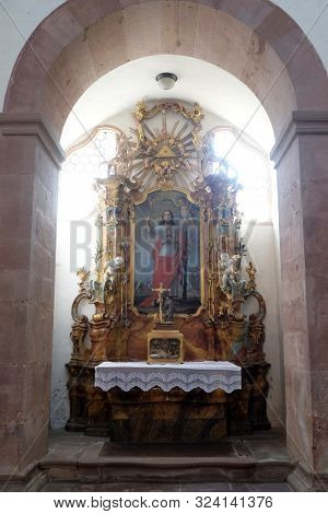 BRONNBACH, GERMANY - JULY 07, 2018: Cistercian Monastery of Bronnbach in Reicholzheim near Wertheim, Germany