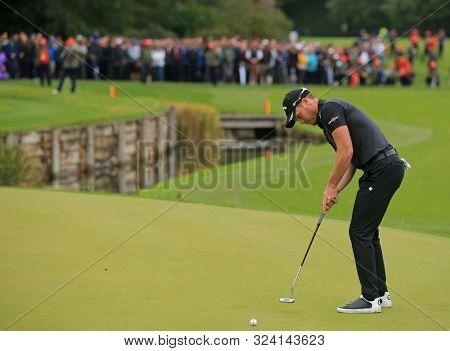 VIRGINIA WATER, ENGLAND. 22 SEPTEMBER 2019: Danny Willett during round four of the BMW PGA Championship, European Tour Golf Tournament at Wentworth Golf Club
