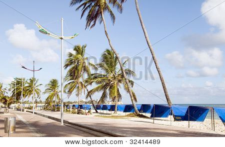 ริมชายหาดเดินเล่นแซนโคลัมเบียอเมริกาใต้