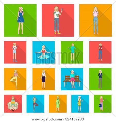Vector Design Of Woman And Body Symbol. Collection Of Woman And Style Stock Vector Illustration.
