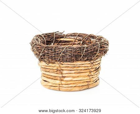 Handmade Emtry Basket On White