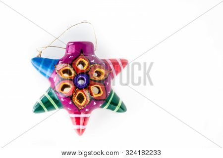 Traditional Miniature Colored Pinata, Mexican Original Handcraft