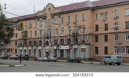 Kazakhstan, Ust-kamenogorsk - 11 September, 2019. Old Big House On Nazarbaev Avenue.