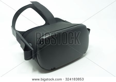 Virtual Reality Headset Isolated On A White Background.