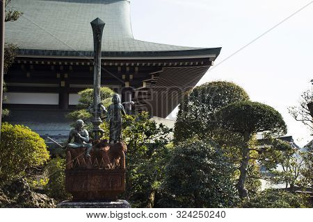 Sword Of Fudo Myoo Or Acala Statue In Daitou Or Great Peace Pagoda Of Naritasan Shinshoji Temple For