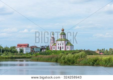 Picturesque Summer View Of Church Of St. Elijah The Prophet On Ivanova Mountain In Suzdal, Russia. T