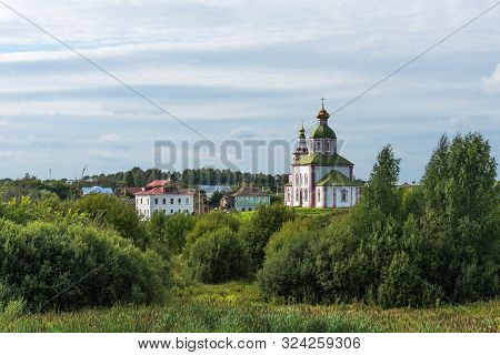 Picturesque Summer View Of Church Of St. Elijah The Prophet On Ivanova Mountain In Suzdal, Russia. T