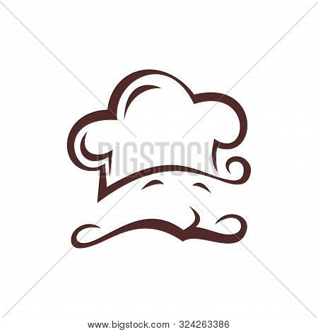 Abstract Chef Kitchener Cooky Icon Concept Logo Vector Design Concept