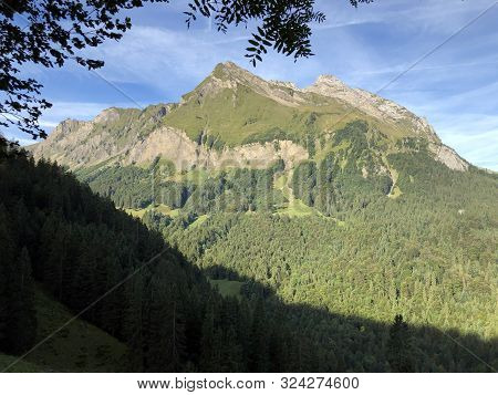 Turner, Diethelm And Wyss Rossli Mountains Above The Wagital Valley (waegital Or Wägital) And Alpine