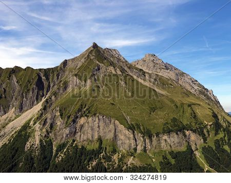 Turner, Diethelm And Wyss Rossli Mountains Above The Wagital Valley (waegital Or Wägital) And Alpine