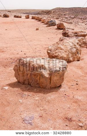 Steine In der Krater Mizpe Ramon - Negev Wüste